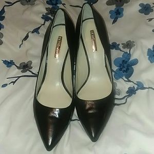 BCBG Generation Black Leather Pumps